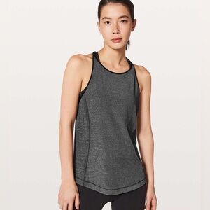 Lululemon Time To Sweat Tank (Heathered Black / Black)